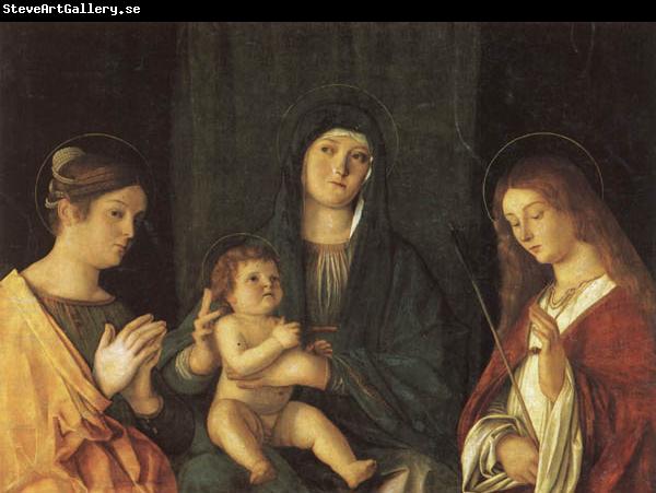 Giovanni Bellini Madonna and Child Between SS.Catherine and Ursula